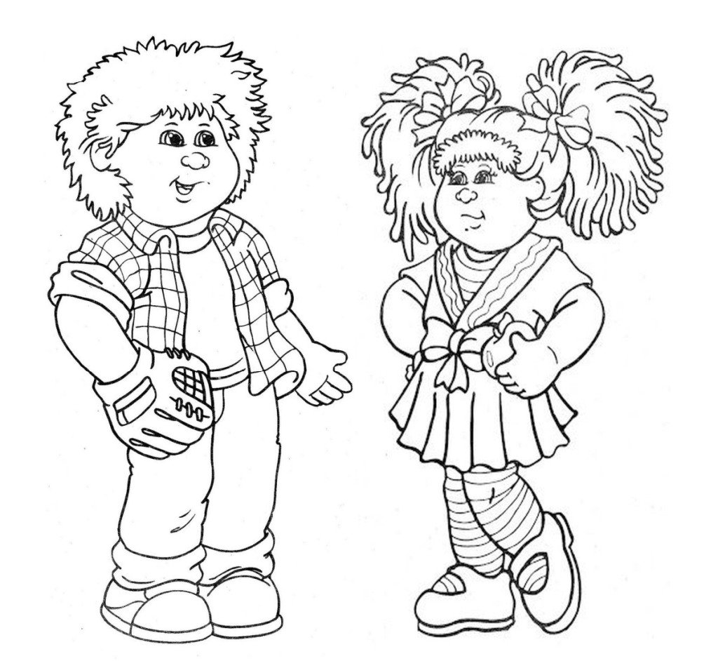 Cabbage patch doll for coloring