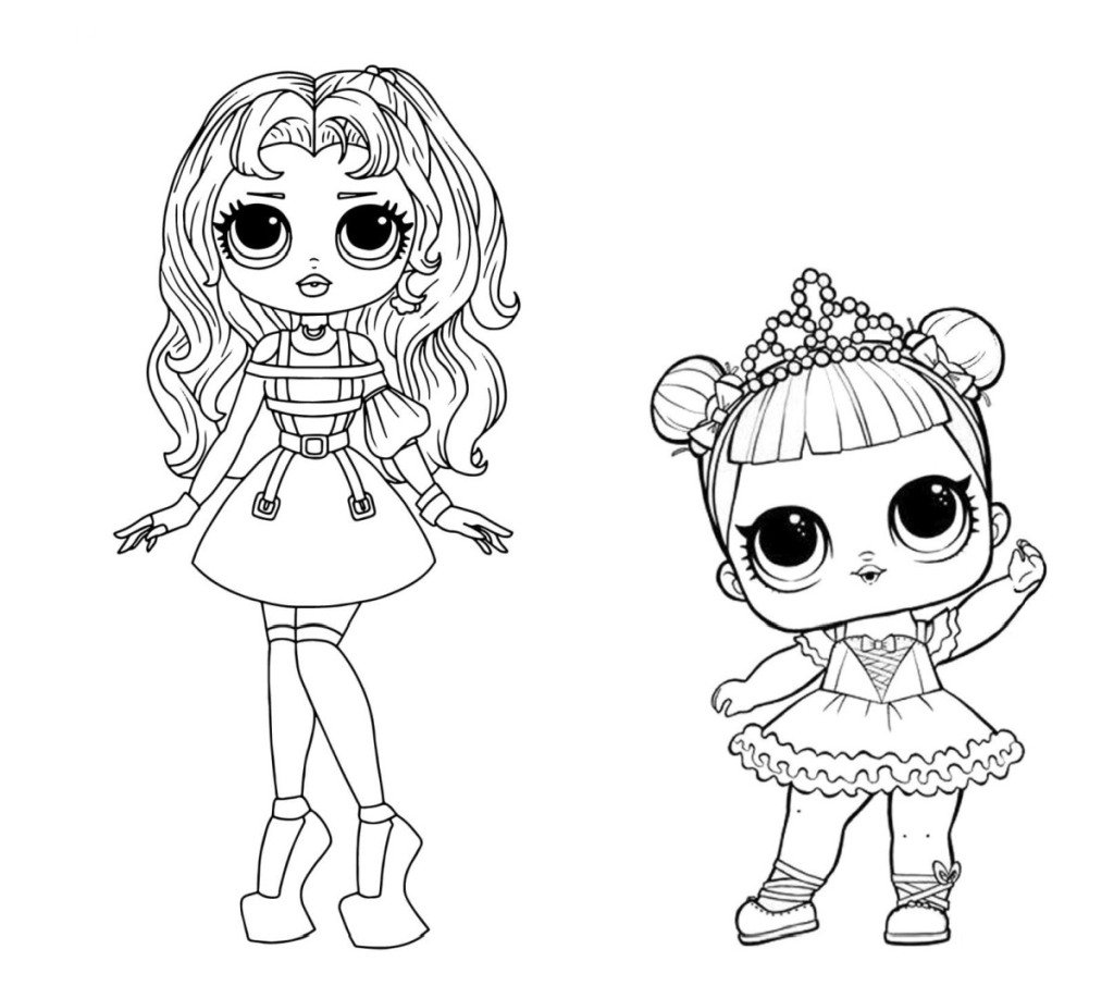 LOL OMG big sister doll for coloring