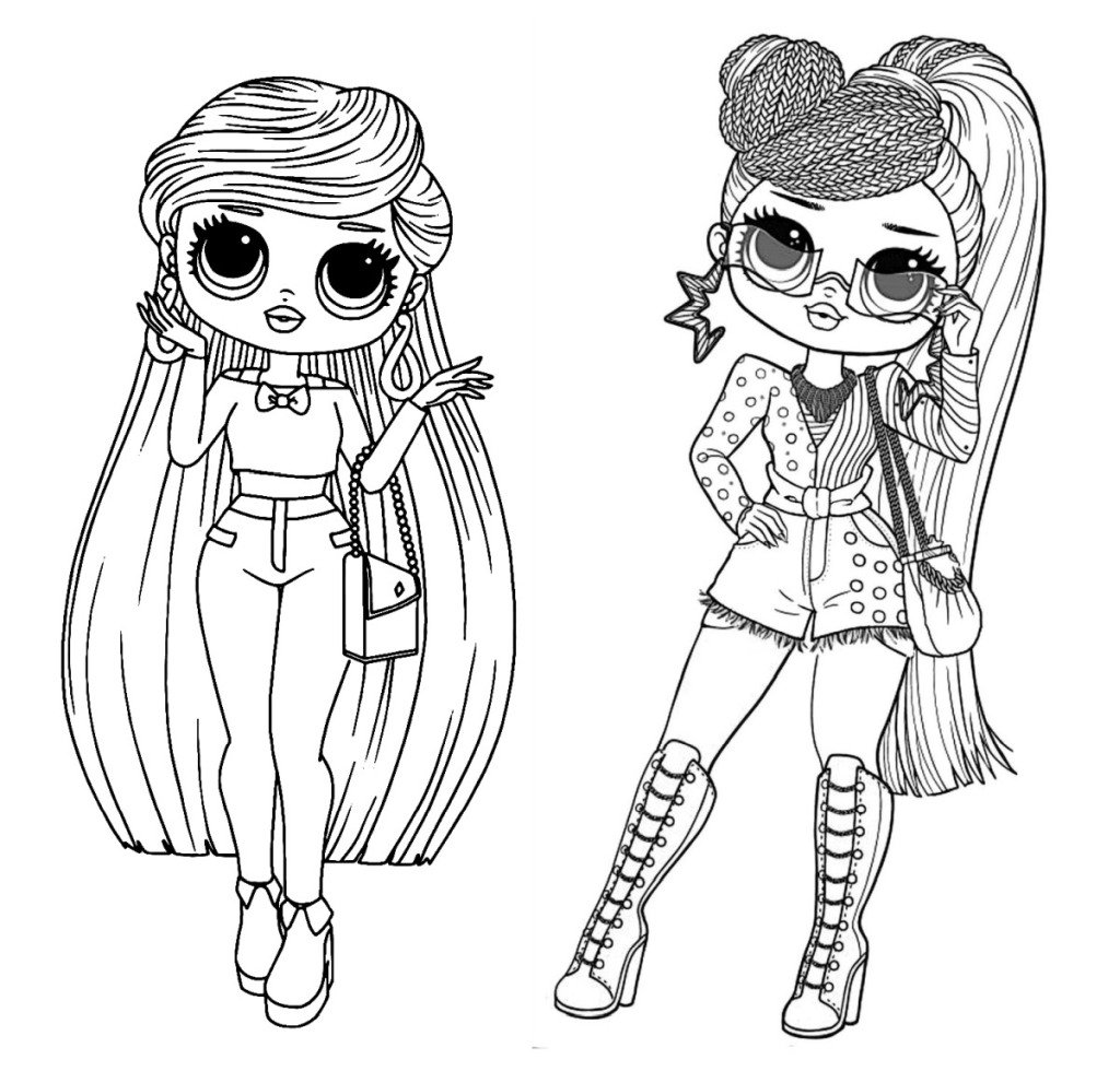 OMG fashion dolls for coloring