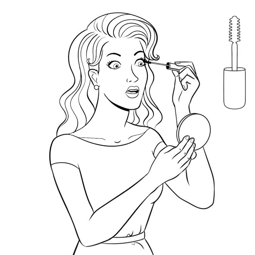 eyelash tinting coloring pages easy