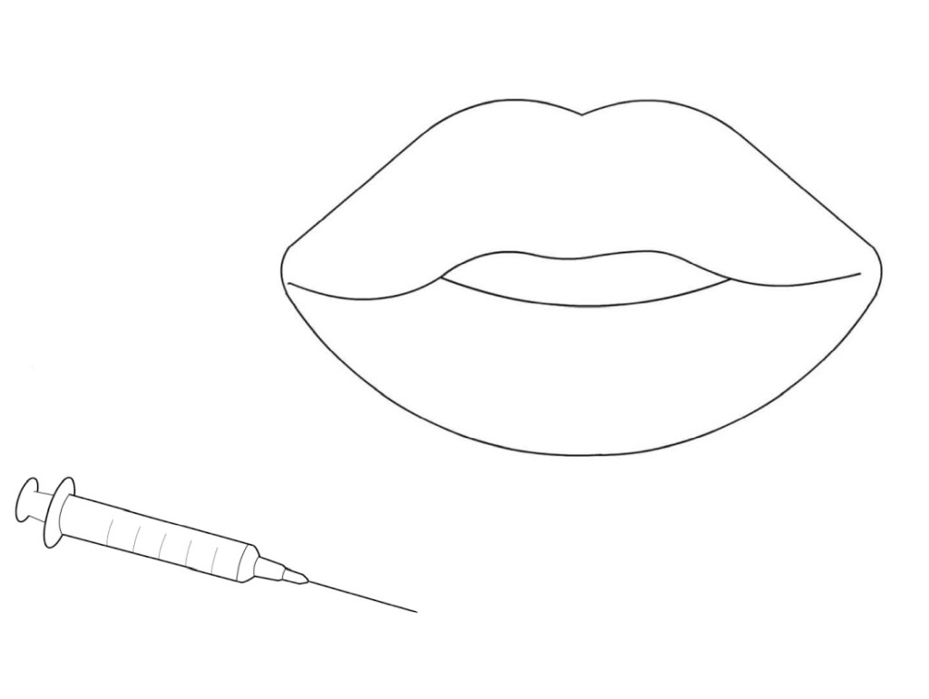 Lips botulinum for coloring
