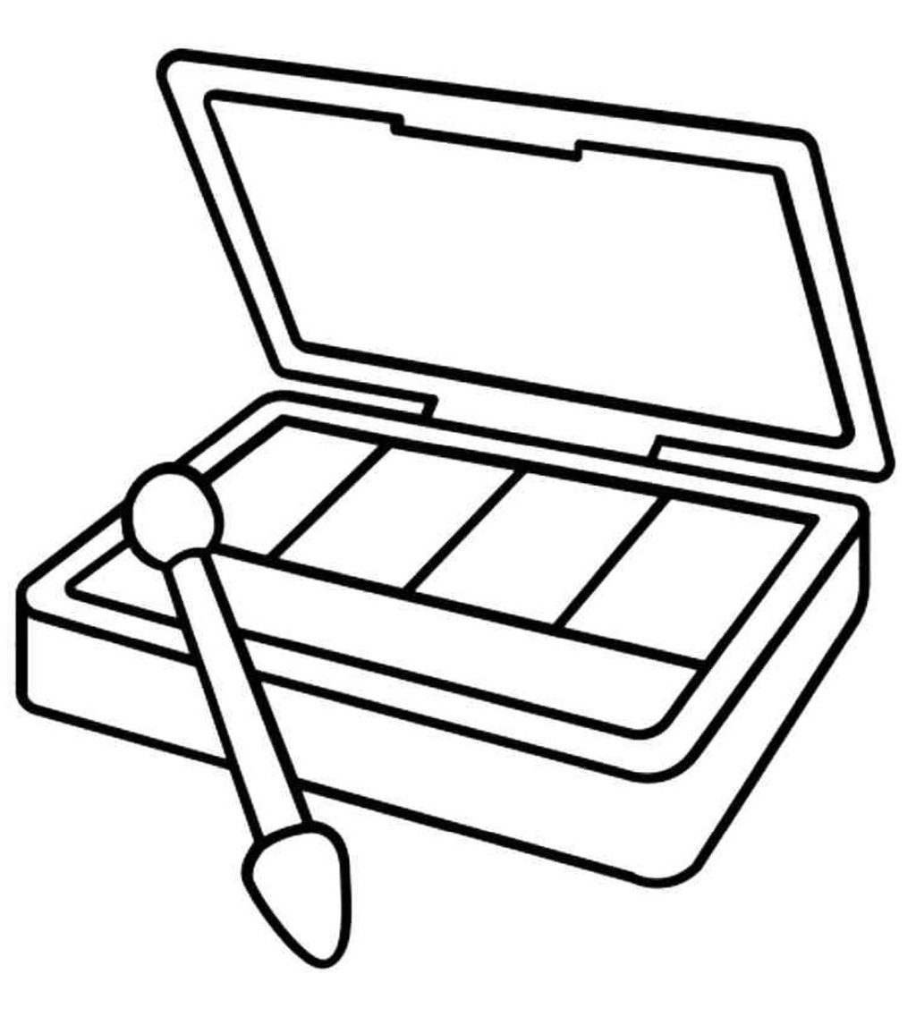 Makeup box for coloring