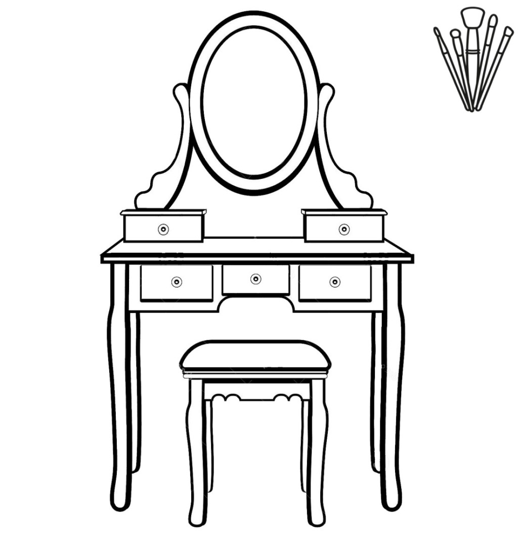 Makeup table for coloring