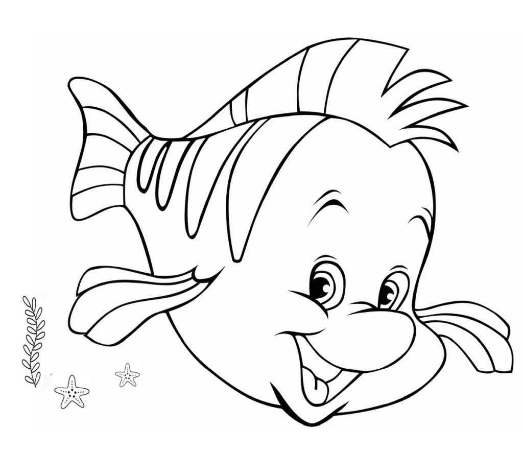 Flounder fish for coloring