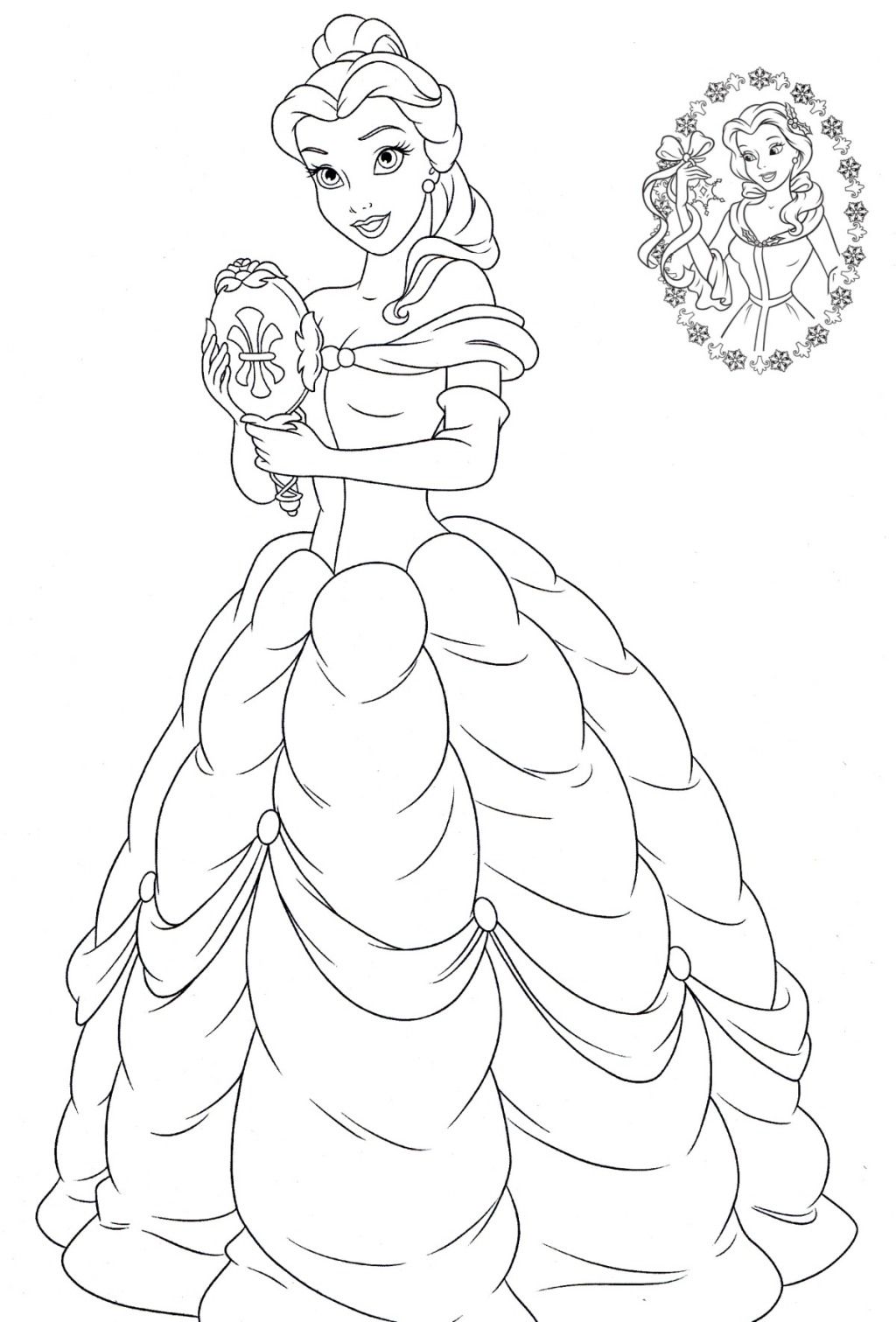 Belle princess coloring