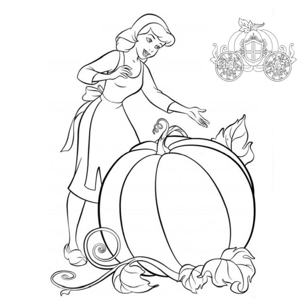 Cinderella pumpkin coloring