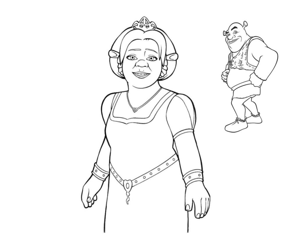 Shrek Fiona coloring pages