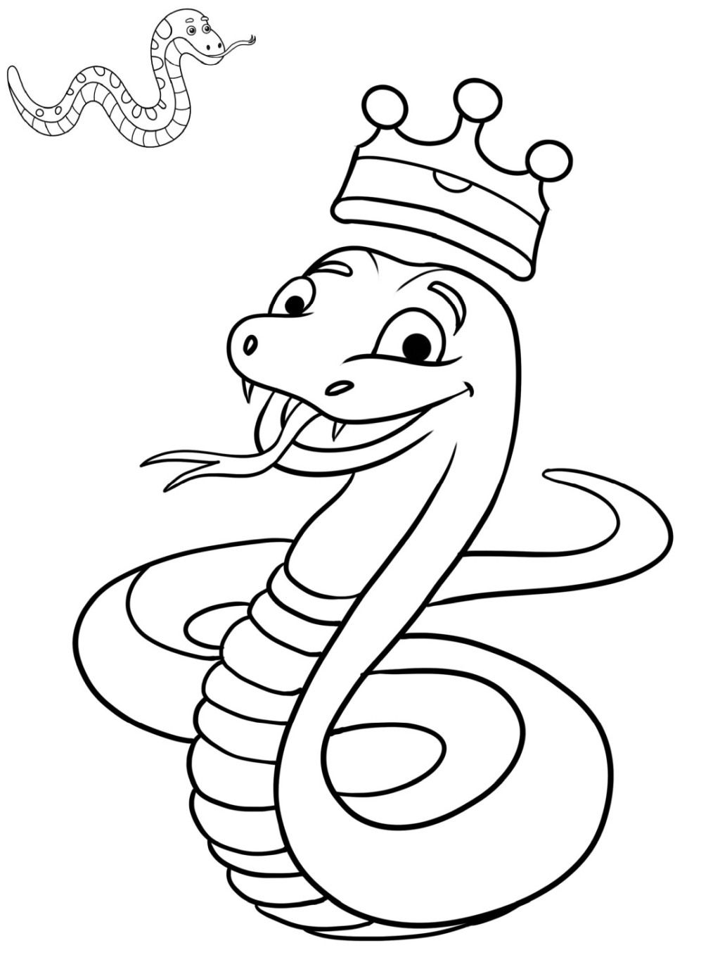 Snake princess coloring