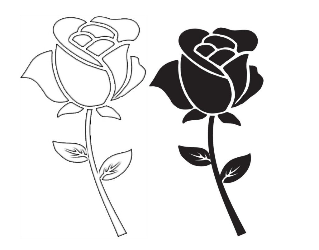 Black rose coloring, practice here