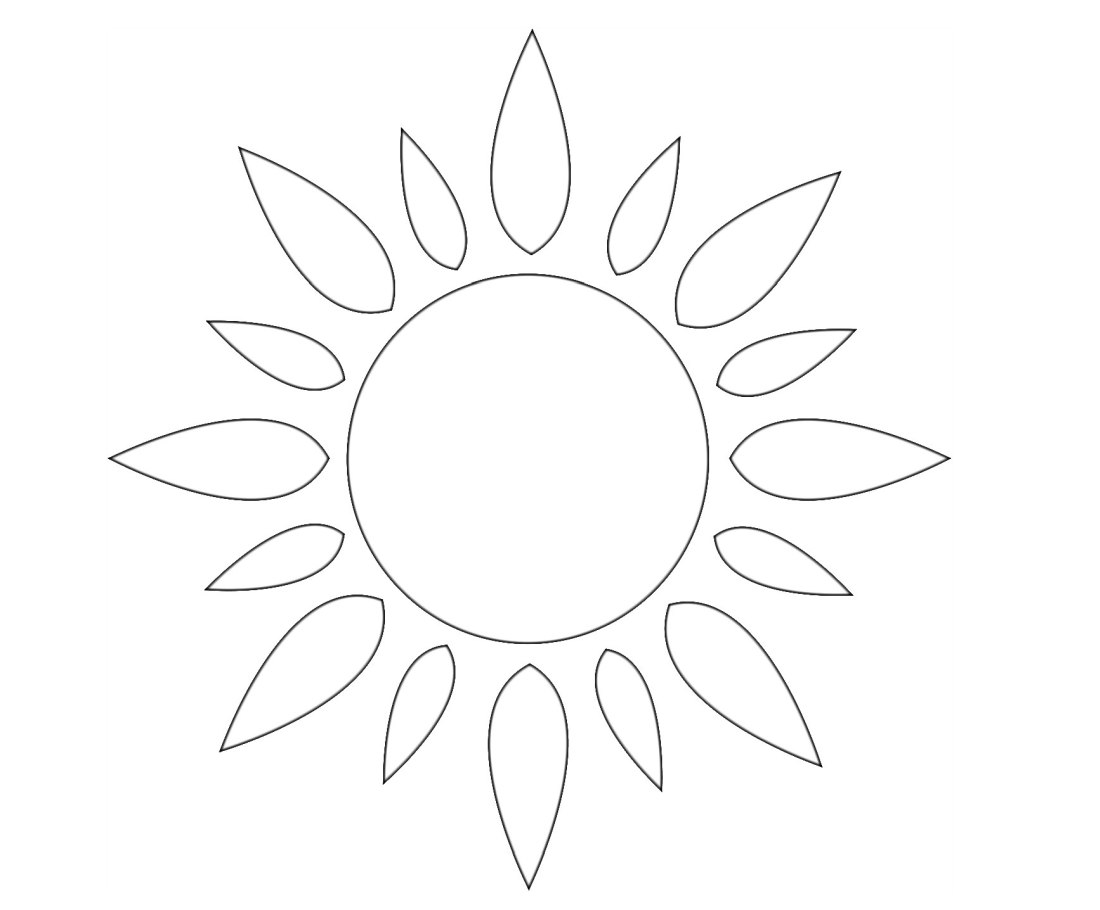 black and white sun coloring
