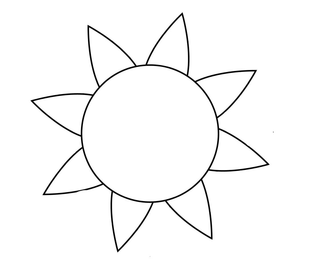 easy coloring sun