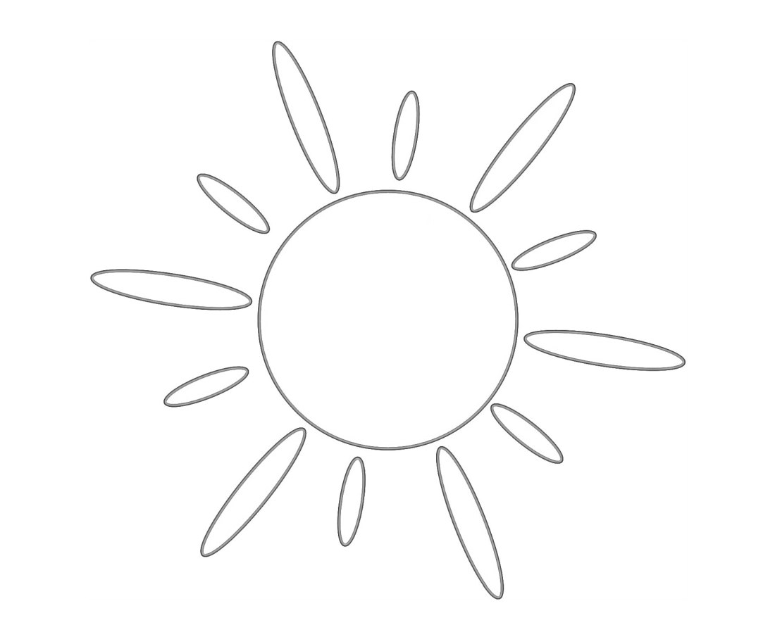grey sun drawing