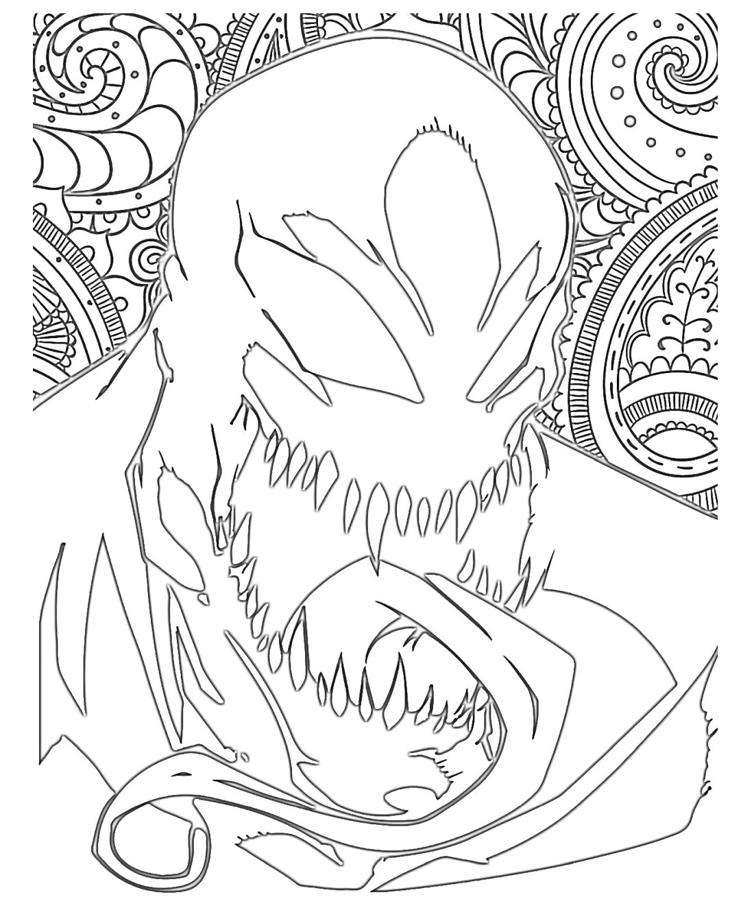 Poison creature coloring page