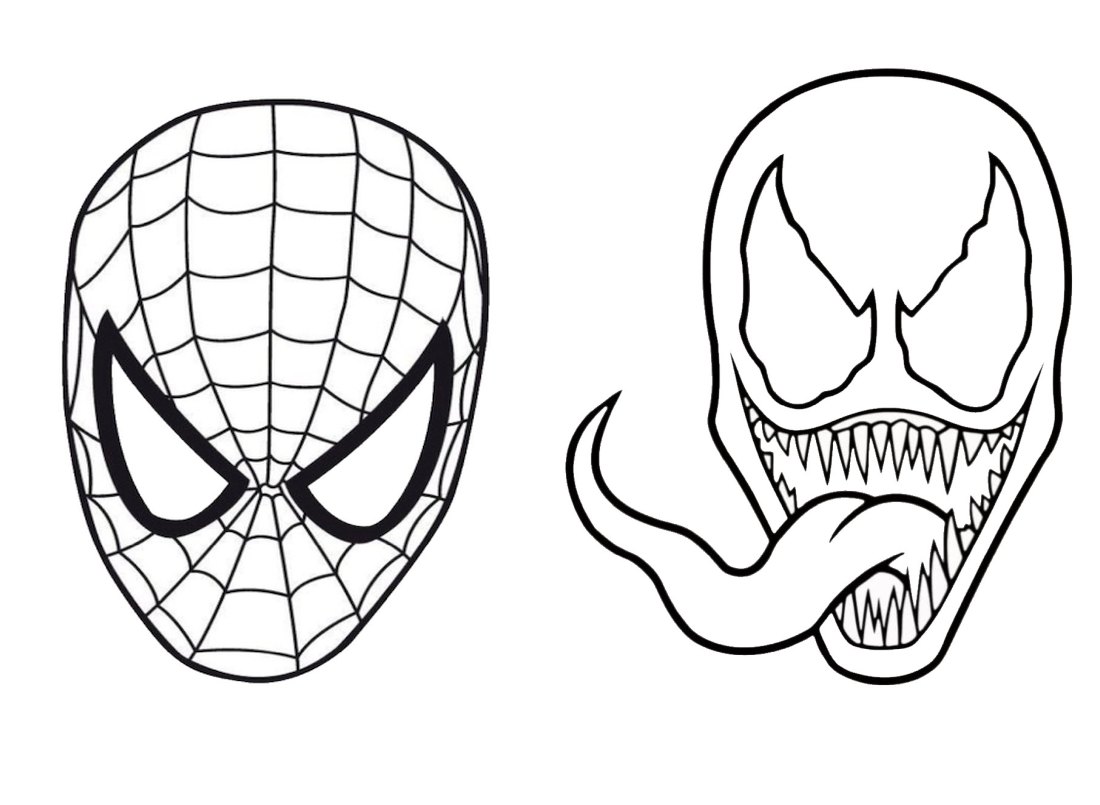 Venom spiderman for coloring