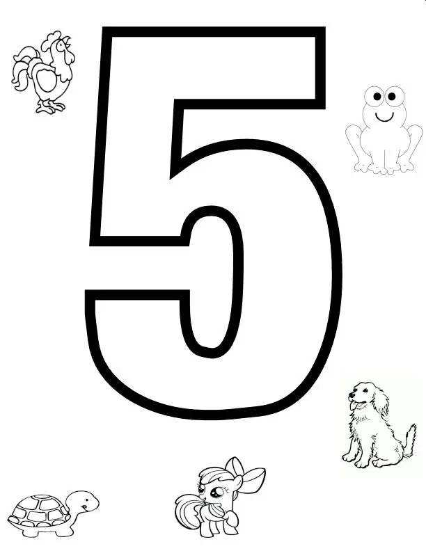 skaičius penki 5