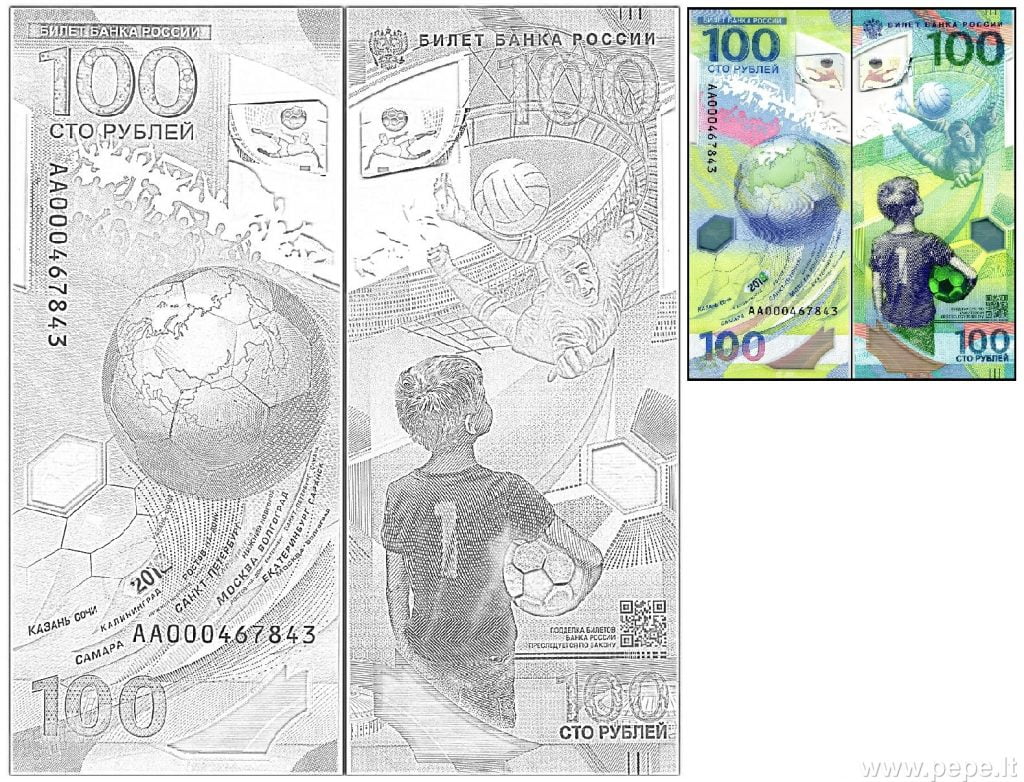 100 Russiese roebels om in te kleur