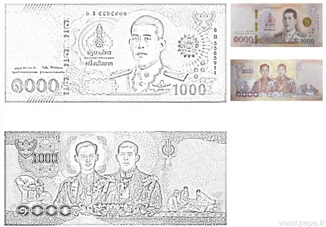 1000 baht thailandesi per la colorazione