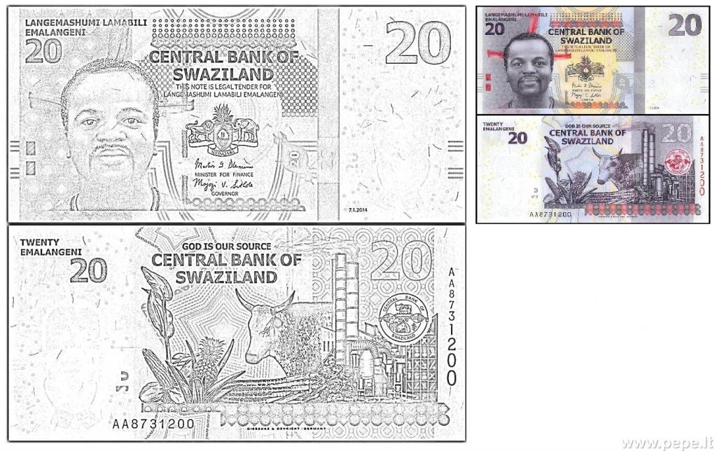 20 De Emalangeni van Swaziland