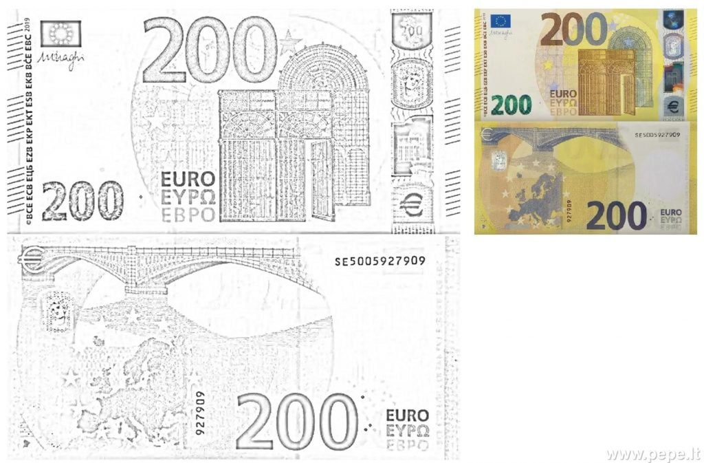 200 euros para colorir