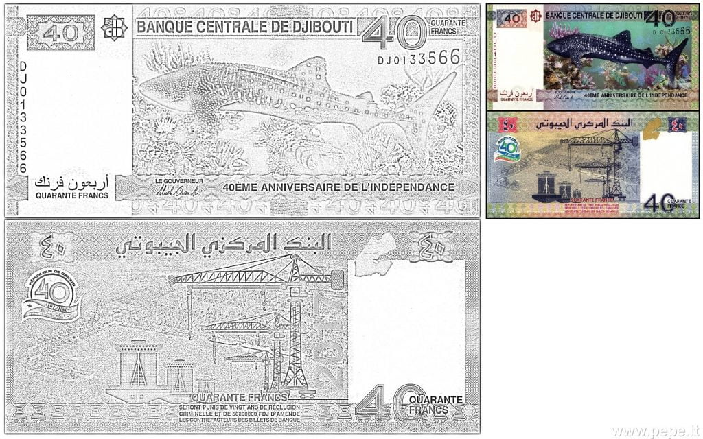 40 Džibutijas franki