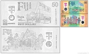 50 dollari delle Fiji da colorare