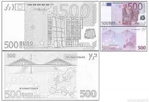I soldi di 500 euro sono colorati