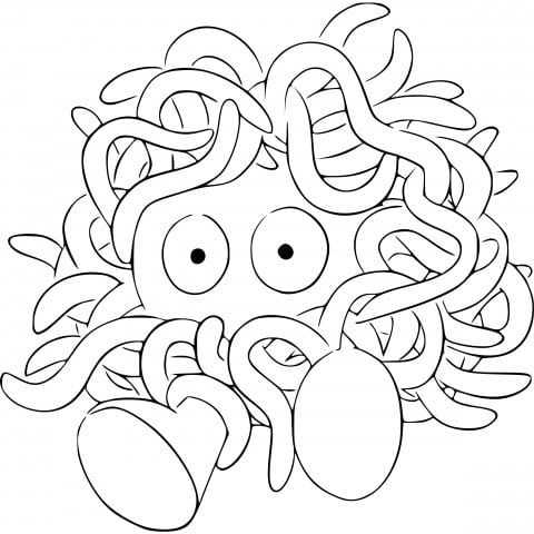 Tangela spalvinimas