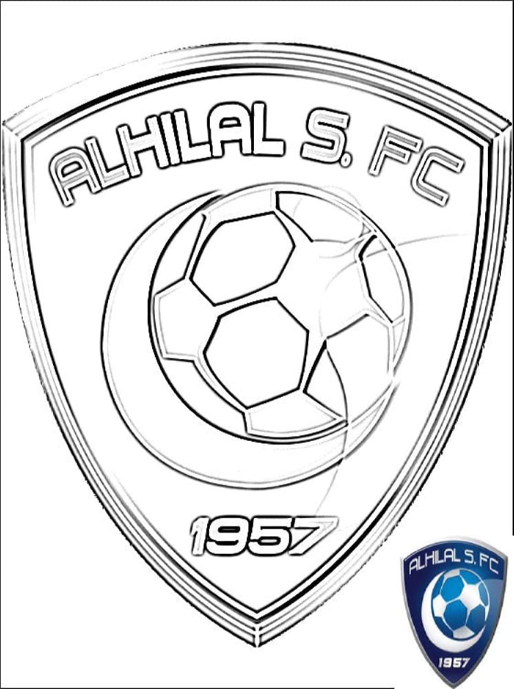 Al Hilal S FC futbolo komandos ženkliuko spalvinimas