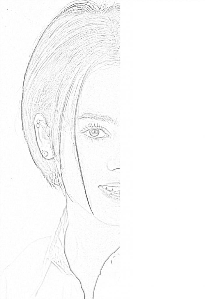 Alizee portret bista, pola lica