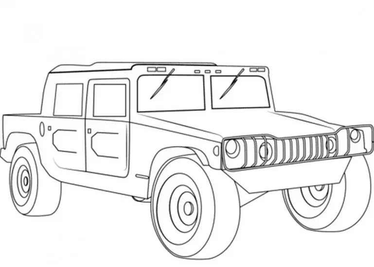 Amerikanischer Militärjeep Ausmalbilder