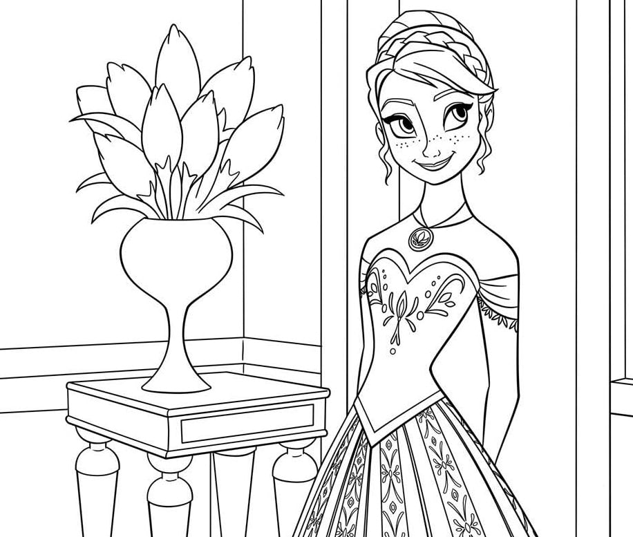 Anna coloriage