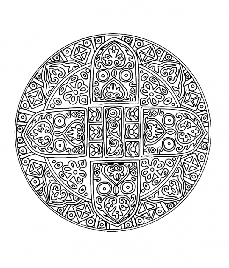 Runde Mandalas Ausmalbilder 🥝 – PEPE.LT