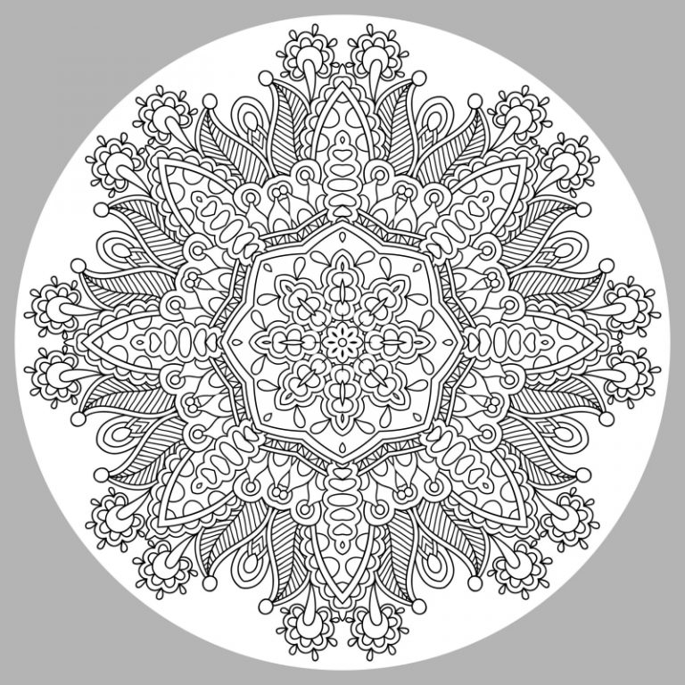 Runde Mandalas Ausmalbilder 🥝 – PEPE.LT