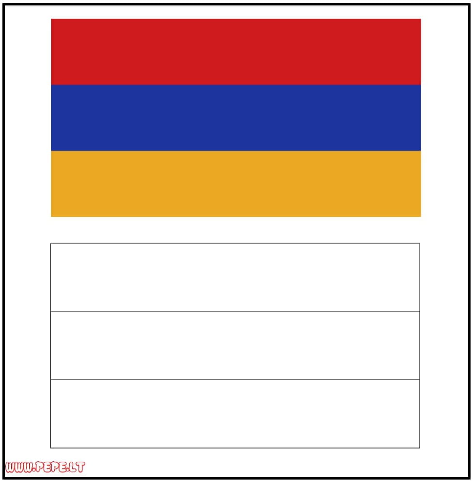 Armėnijos vėliava piešinėlis