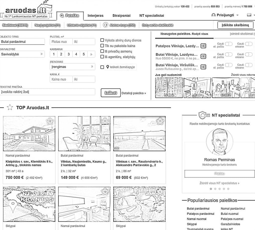 Verkkosivusto Aruodas värityskuvat