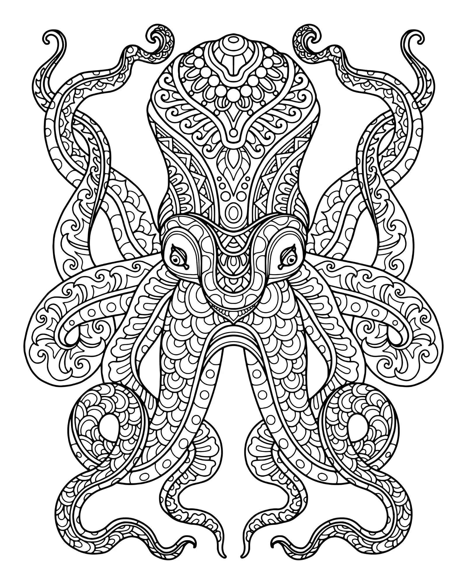 figure huit mandala coloriage