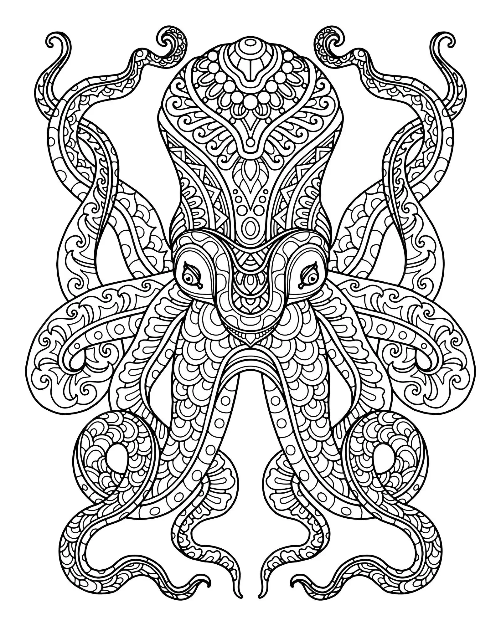 figure huit mandala coloriage