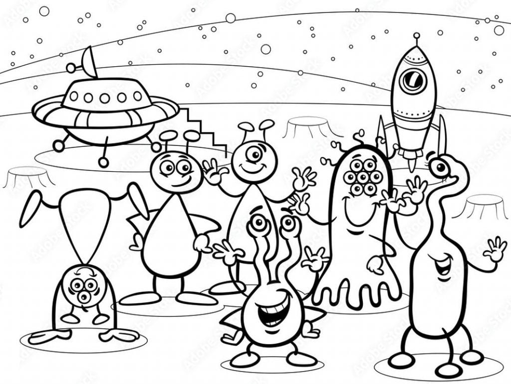 Les extraterrestres sont coloriages