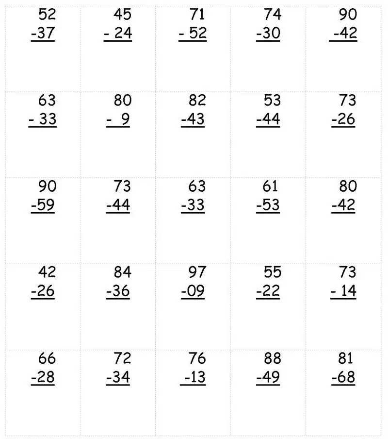 Sarakevähennystehtävät, matematiikka 3-4 luokkalaisille.