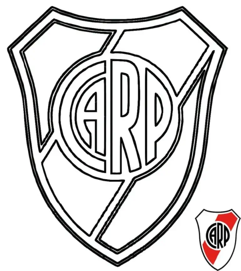 Argentinos River Plate klubo herbas su įstriža raudona juosta