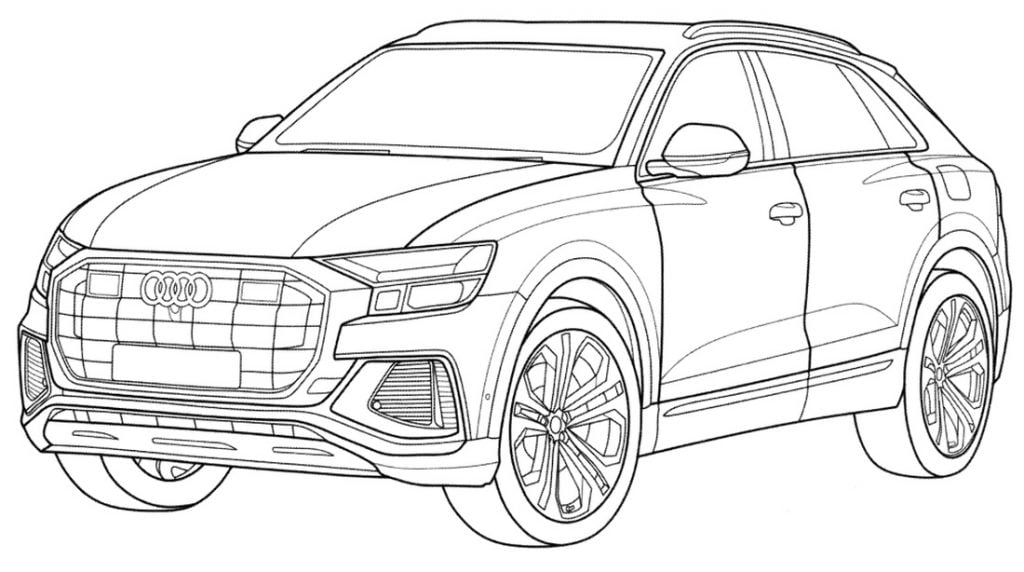 Máquina Audi Q8 para colorear