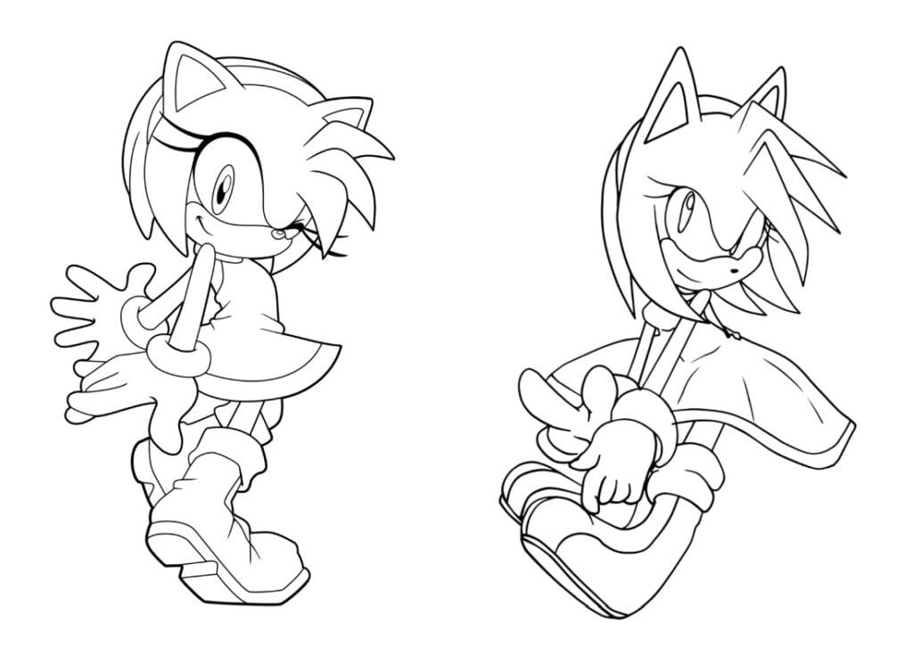 Coloriages Amy Rose 