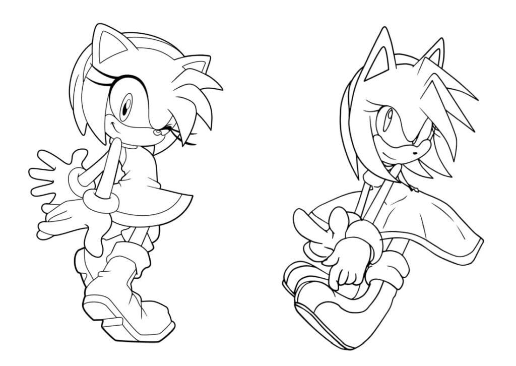 Dibujos de Amy Rose para colorear 