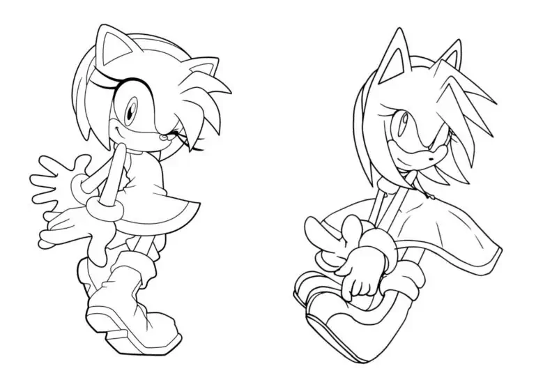 Amy Rose värityskuvat sivut