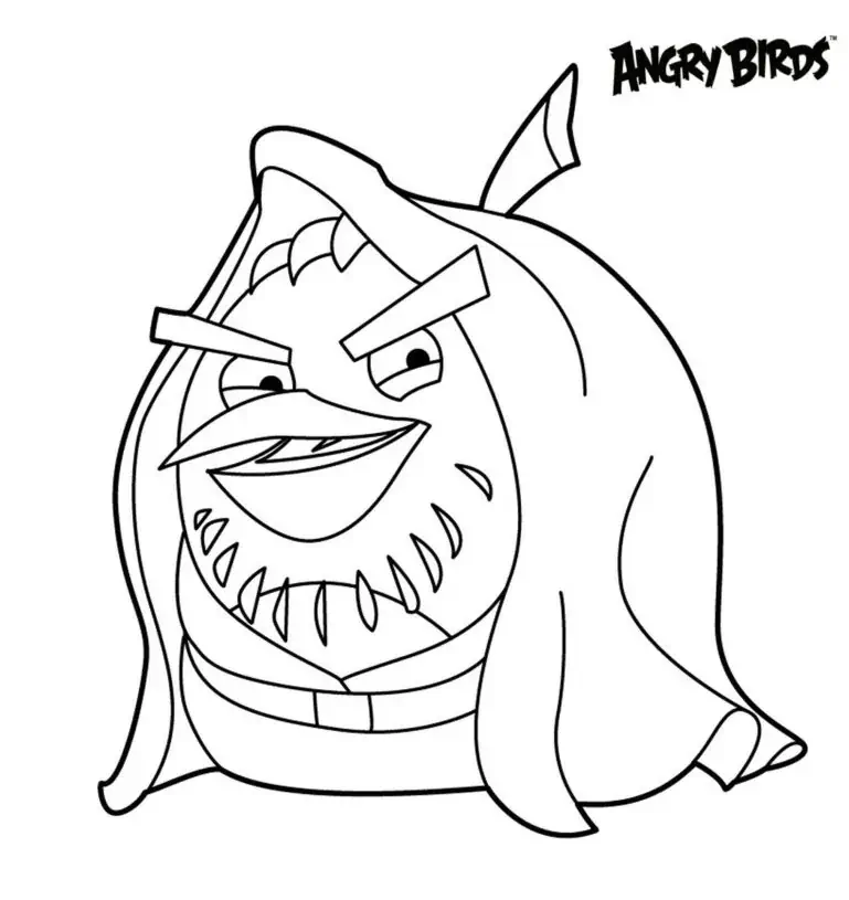 Angry bird для розмальовки