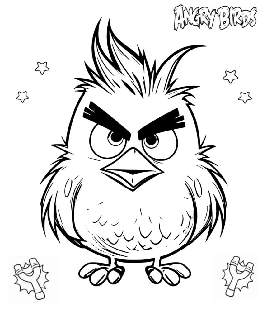 Angry bird coloring page