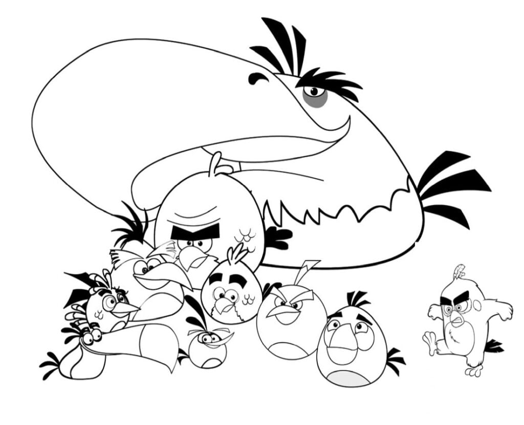 Angry cockatoo coloring page para sa mga bata