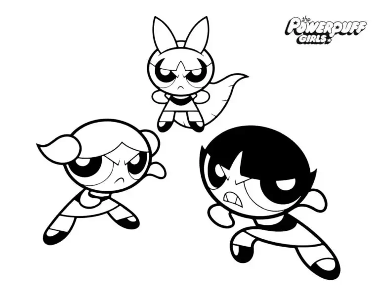 Dessin de filles powerpuff en colère