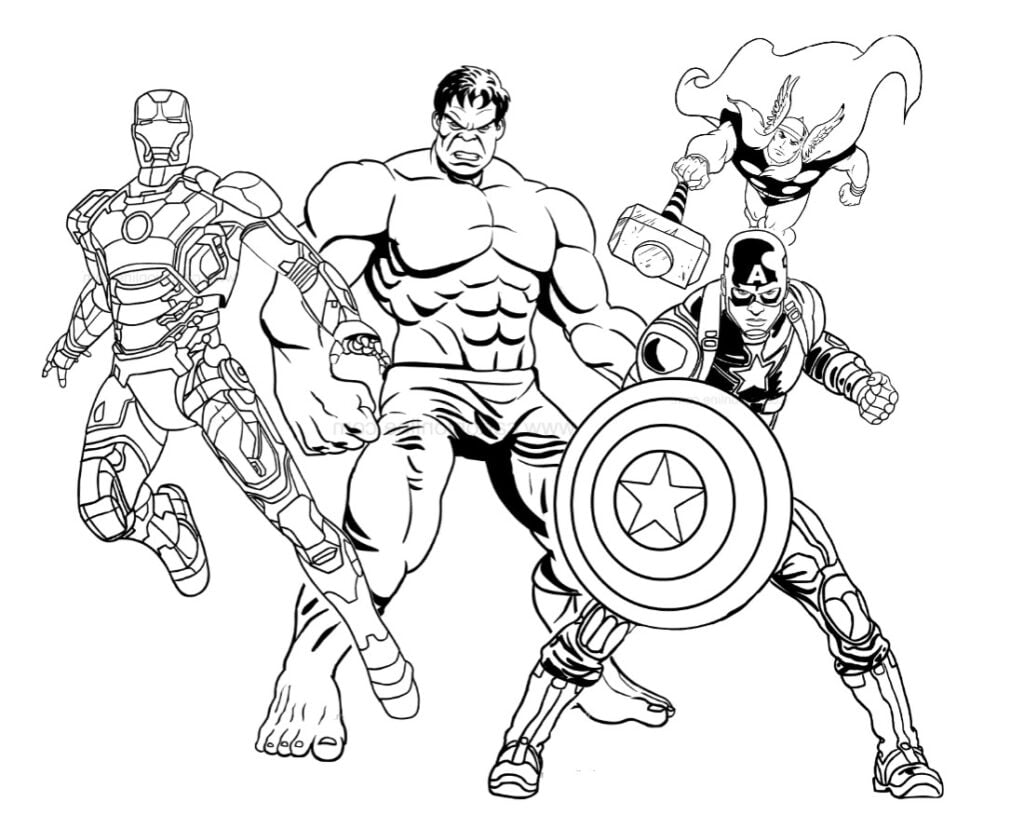 Omalovánky Avengers 