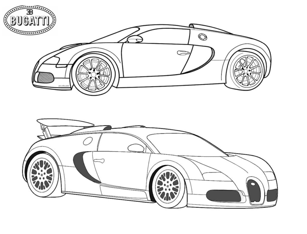 Bugatti para colorear Bugati